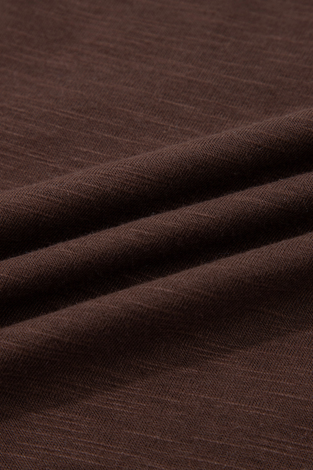 Dark Brown Sheer Lace Patchwork Casual Long Sleeve Tee