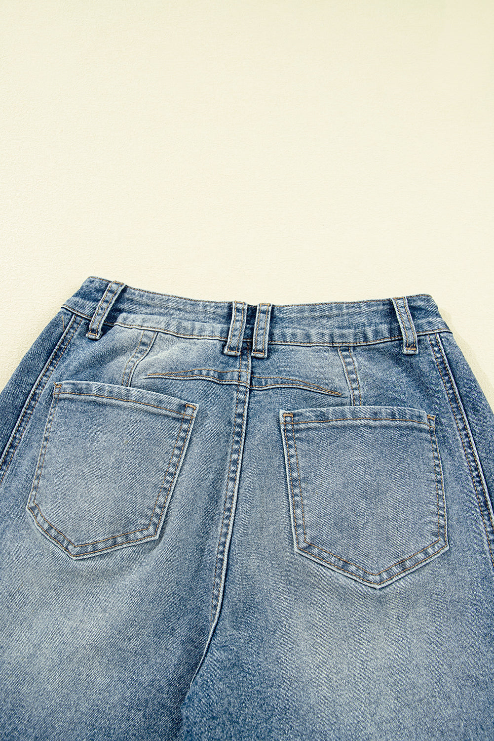 Dusk Blue Vintage Washed Seam Detail Jeans