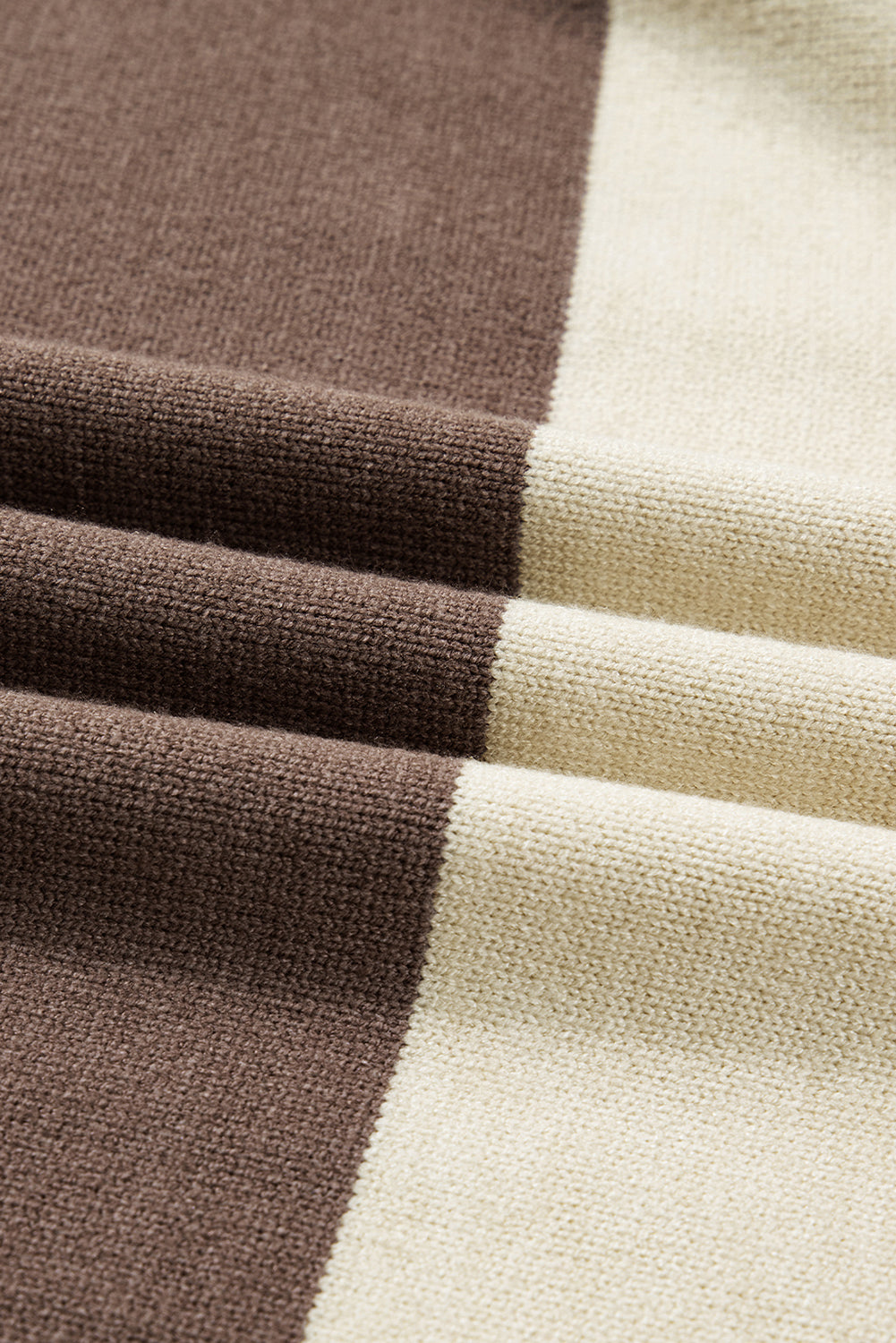 Black Colorblock Crew Neck Drop Shoulder Sweater