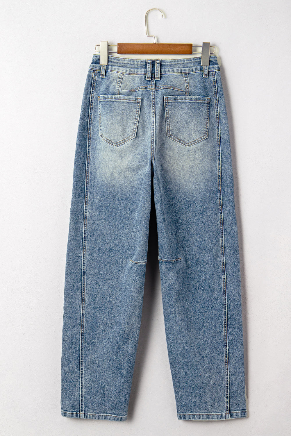 Dusk Blue Vintage Washed Seam Detail Jeans